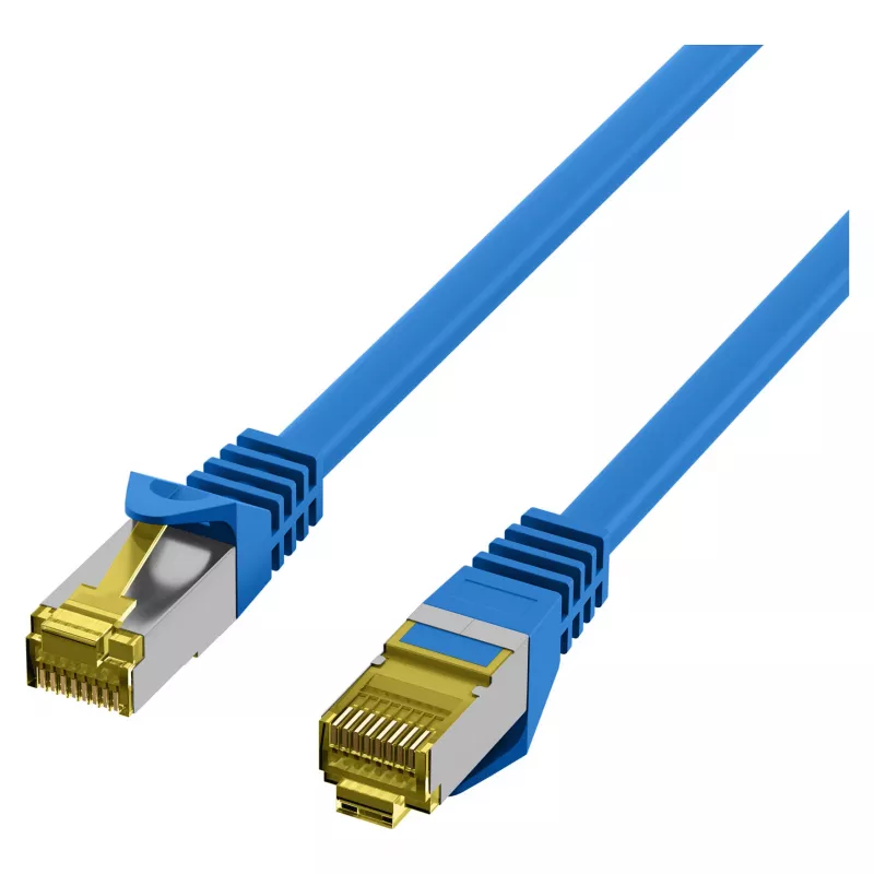 EFB cabo patch RJ45 Cat.6A S/FTP LSZH cabo bruto Cat.7 azul 0,15m