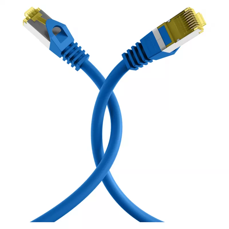 EFB cabo patch RJ45 Cat.6A S/FTP LSZH cabo bruto Cat.7 azul 0,15m