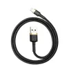 Baseus Cafule cabo Lightning para USB-A 1m preto/dourado
