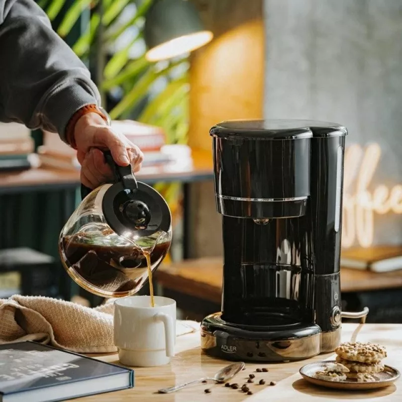 Adler AD 4383 máquina de café 1,5 L, preto