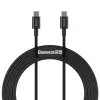 Baseus Superior cabo USB-C para USB-C 1m preto 100W carregamento rápido e sincronização de dados