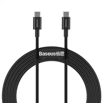 Baseus Superior cabo USB-C para USB-C 1m preto 100W carregamento rápido e sincronização de dados