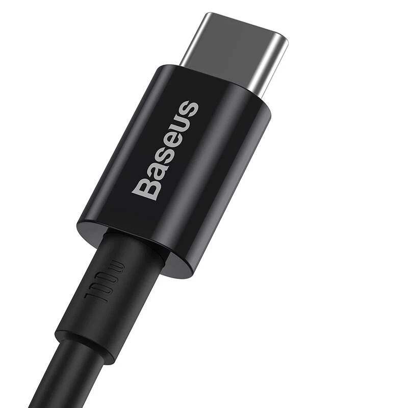 Baseus Superior cabo USB-C para USB-C 1m preto 100W carregamento rápido e sincronização de dados