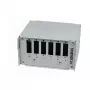 Painel de ligação de fibra ótica Synergy21 para calha DIN, 6x portas SC-Duplex/LC-Quad, vazio, cinzento claro (RAL 7035)