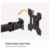 Suporte de secretária Equip para dois monitores 17-32 polegadas 360° articulado 10 kg preto