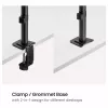 Suporte de secretária Equip para dois monitores 17-32 polegadas 360° articulado 10 kg preto