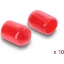Tampas antipoeira Delock para ficha SMA 10 peças silicone vermelho (60895)