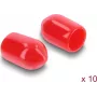 Tampas antipoeira Delock para conector fêmea SMA, 10 peças, silicone, vermelho (60912)