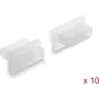 Tampas antipoeira Delock para conector fêmea HDMI-A, 10 peças, silicone, transparente (87423)