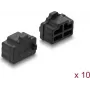 Tampas antipoeira Delock RJ45 10 peças silicone preto (87547)