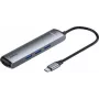 Adaptador Hub USB-C 7-em-1 Baseus com 2x USB 3.0, HDMI, USB-C PD 100W, leitor de cartões SD/TF - Space Grey