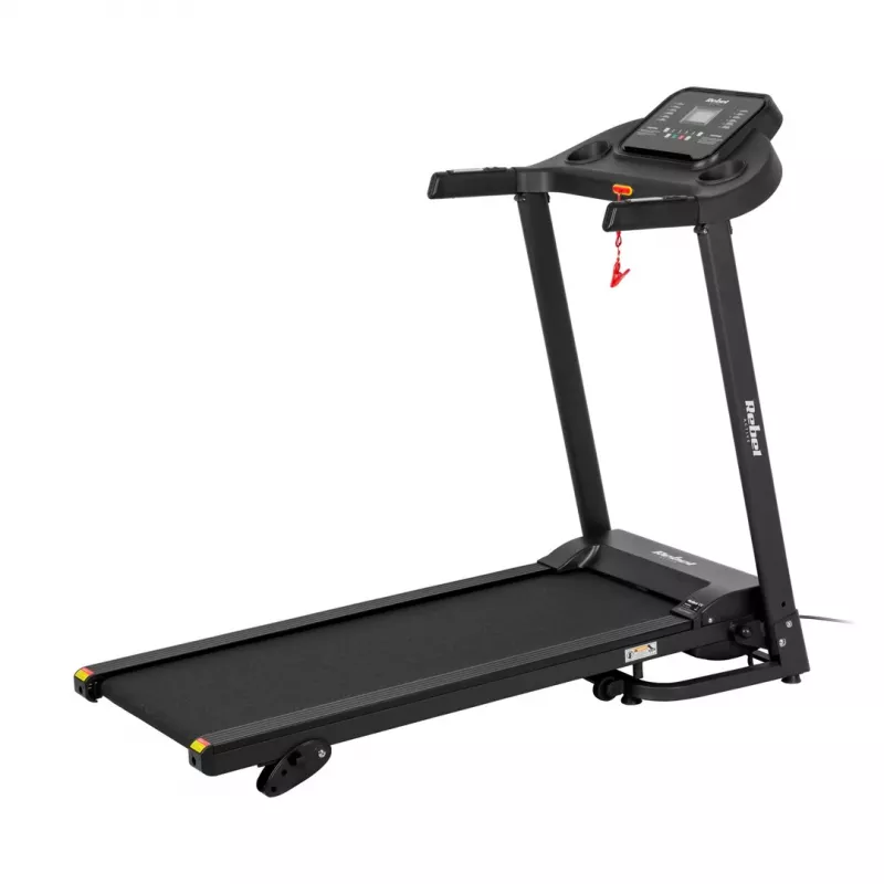 Passadeira elétrica dobrável REBEL ACTIVE RBA-1001 com ecrã LCD, 12 programas, 12 km/h, prateado/preto