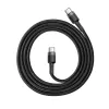 Baseus Cafule Cabo USB-C para USB-C PD 2.0 QC 3.0 60W 1m (Preto/Cinzento)