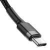 Baseus Cafule Cabo USB-C para USB-C PD 2.0 QC 3.0 60W 1m (Preto/Cinzento)