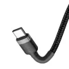 Baseus Cafule Cabo USB-C para USB-C PD 2.0 QC 3.0 60W 1m (Preto/Cinzento)