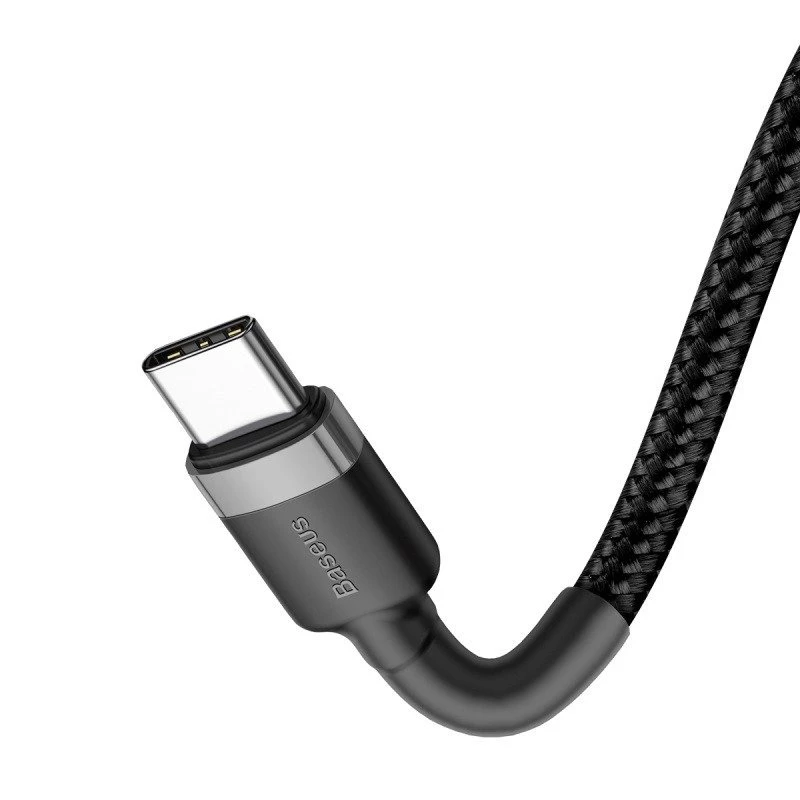 Baseus Cafule Cabo USB-C para USB-C PD 2.0 QC 3.0 60W 1m (Preto/Cinzento)