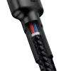 Baseus Cafule Cabo USB-C para USB-C PD 2.0 QC 3.0 60W 1m (Preto/Cinzento)