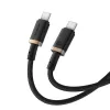 Baseus Dura Cabo de Carregamento Rápido Type-C para Type-C 100 W 1 m Preto, Dourado
