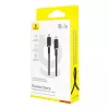 Baseus Dura Cabo de Carregamento Rápido Type-C para Type-C 100 W 1 m Preto, Dourado