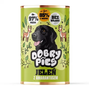 DOBRY PIES Veado com Amaranto Comida Húmida para Cães 400g
