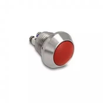 Delock Botão de Pressão para Montagem em Painel 12 mm 2 x Terminal de Parafuso Vermelho