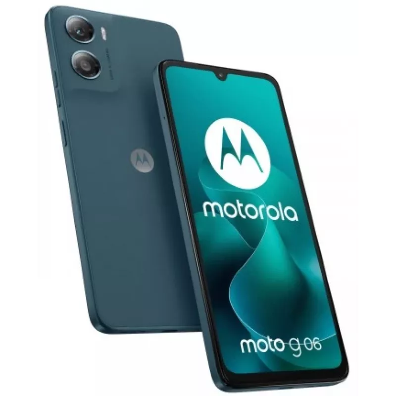 Motorola G06 Tapestry 4/64GB Smartphone, ecrã de 6,88 polegadas, câmara de 50MP, Dual SIM, 4G LTE, Tapestry Blue