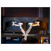 Equip Suporte de Mesa para Dois Monitores 17-35 Polegadas 180° Gaming 12kg Preto/Branco