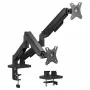 Equip Suporte de Mesa para Dois Monitores para Ecrãs de 17-32 Polegadas, Rotação 360°, Mola a Gás, Capacidade de Carga 9 kg, Preto