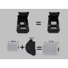 Equip impressora térmica 58/80mm para talões POS com cortador automático, USB/Bluetooth/WiFi/ligação de gaveta de dinheiro, preto