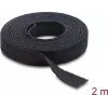 Rolo de fita adesiva Delock preto L 2 m x L 13 mm (19030)