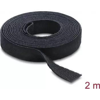Rolo de fita adesiva Delock preto L 2 m x L 13 mm (19030)