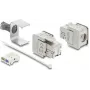 Módulo Keystone Delock RJ45 fêmea para LSA Cat.6A blindado com malha de blindagem sem ferramentas (91084)