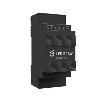 Módulo de regulação LED RGBW Grenton, montagem em calha DIN, TF-Bus, 4 canais, PWM, 24V DC, 5A por canal