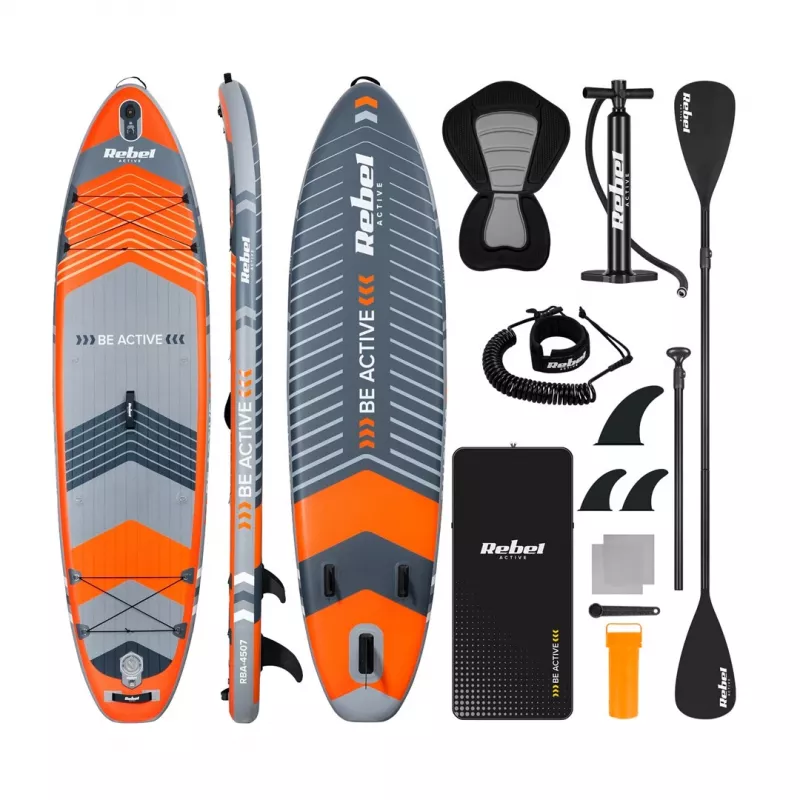 Prancha SUP insuflável REBEL Active RBA-4507 - laranja 320 cm
