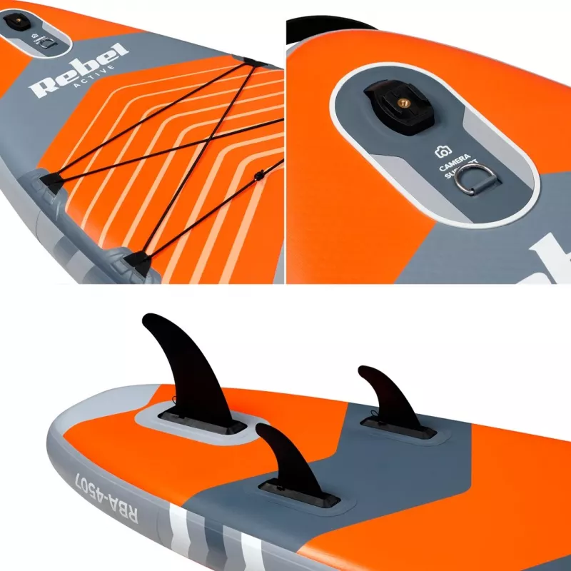 Prancha SUP insuflável REBEL Active RBA-4507 - laranja 320 cm
