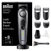 Aparador de barba Braun BT7420 - aparador all-in-one - preto/cinzento