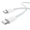 Cabo de dados Baseus Superior USB C para USB C 1 m 30 W branco