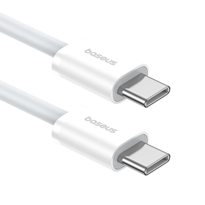 Cabo de dados Baseus Superior USB C para USB C 1 m 30 W branco