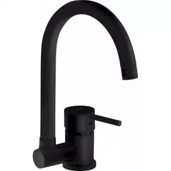 Torneira de cozinha DEANTE Aster com bica dobrável, preto mate