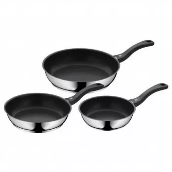 WMF Devil conjunto de frigideiras, 3 peças (20/24/28 cm), aço inoxidável