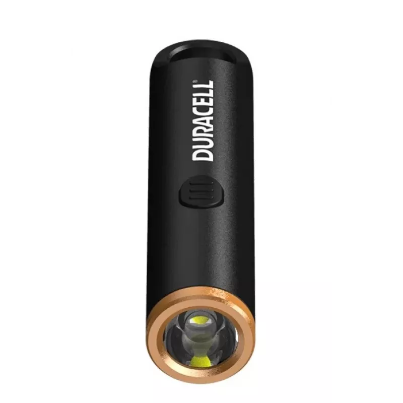 Lanterna de chaveiro Duracell DK100R 100 lúmenes recarregável preta