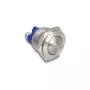 Interruptor de pressão momentâneo abaulado Delock 16 mm, 2 x terminais de parafuso, 1 NO, preto