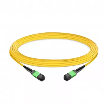 Cabo de patch monomodo OS2 EFB-ELEKTRONIK MTP/APC fêmea para MTP/APC fêmea, 12 fibras, Type B, LSZH, amarelo, 30m