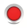 Botão de pressão de encastrar Delock 22 mm, plano, LED vermelho, ligações de solda, 1 NO, 230 V AC/DC