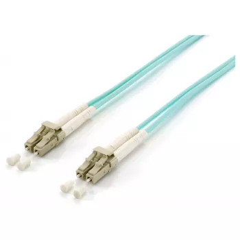 Cabo de patch de fibra ótica Equip LC para LC 1,5m multimodo duplex OM3 turquesa