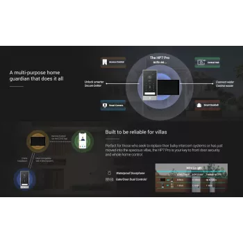Kit de videoporteiro IP 4K EZVIZ HP7 Pro com monitor tátil de 7 polegadas, Wi-Fi 6, leitor de palma, reconhecimento facial, RFID, posto de rua IP65