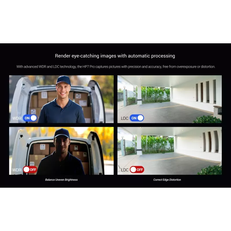 Kit de videoporteiro IP 4K EZVIZ HP7 Pro com monitor tátil de 7 polegadas, Wi-Fi 6, leitor de palma, reconhecimento facial, RFID, posto de rua IP65
