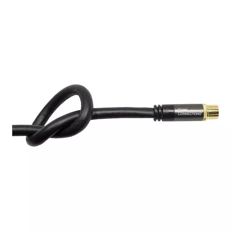Cabo de antena SAT Good Connections SmartFLEX, IEC/Coax ficha angular para conector fêmea, banhado a ouro, blindagem quádrupla, 120 dB, preto, 1,5 m (GC-M2072)