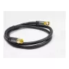 Cabo de antena SAT Good Connections SmartFLEX, IEC/Coax ficha angular para conector fêmea, banhado a ouro, blindagem quádrupla, 120 dB, preto, 1,5 m (GC-M2072)