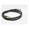 Cabo de antena SAT Good Connections SmartFLEX, IEC/Coax ficha angular para conector fêmea, banhado a ouro, blindagem quádrupla, 120 dB, preto, 2 m